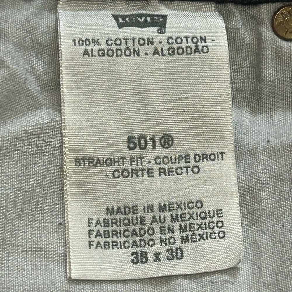 Vintage Levi’s 501 Men’s 38x30 Button Fly Denim Jeans - Picture 6 of 11